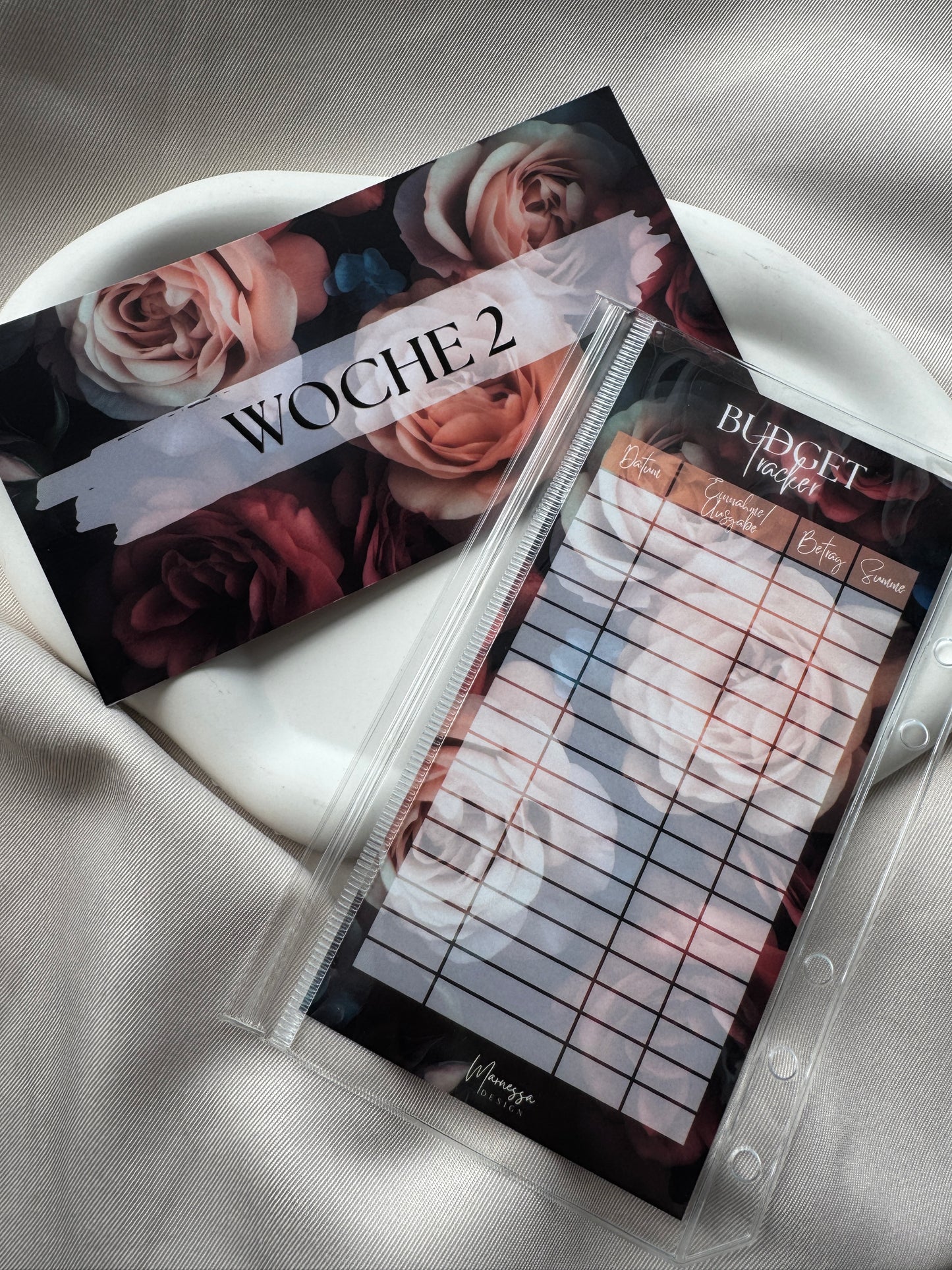 A6 Dashboards mit Tracker, foliert und 3D Aufschrift | DARK ROSE