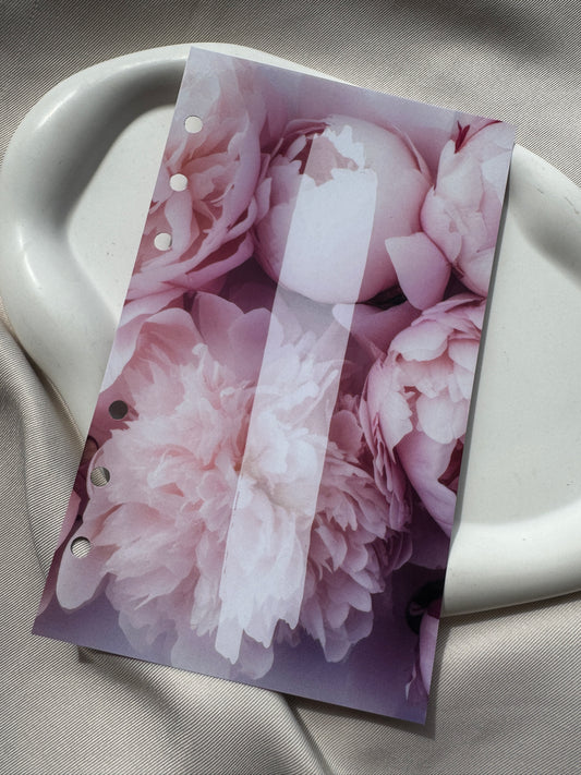 gelochte A6 Dashboards mit Tracker foliert & blanko | PEONY DREAM