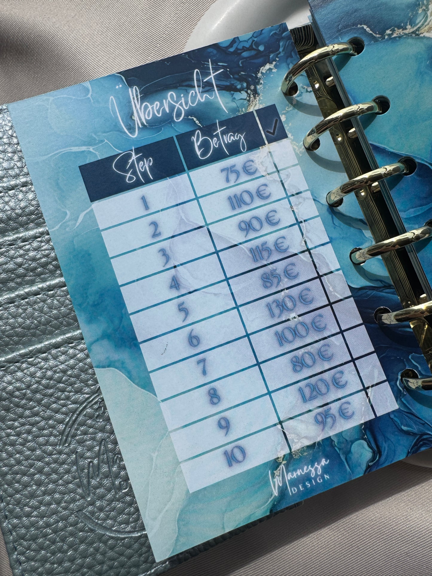 1000 € Mini Sparplan | LUXURY BINDER BUNDLE "OCEAN"
