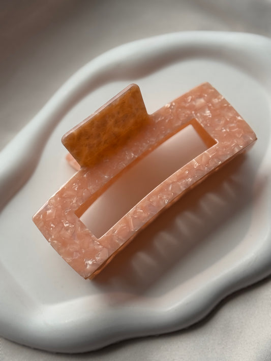 Haarklammer aus Acetat XL | LIGHT PEACH