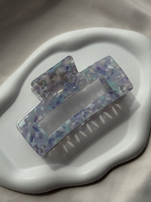 Haarklammer aus Acetat XL | LAVENDER SWIRL