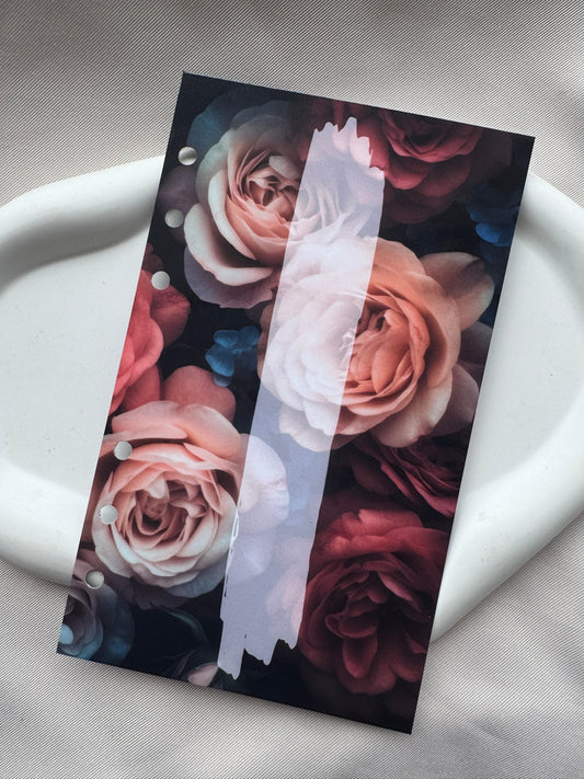 gelochte A6 Dashboards mit Tracker foliert & blanko | DARK ROSE