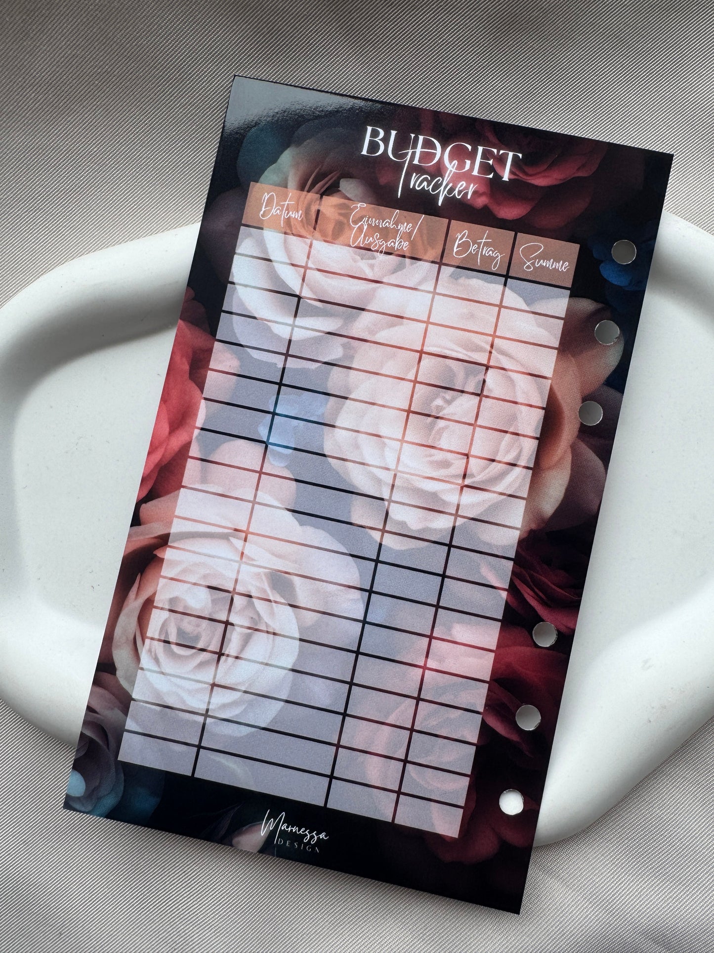 gelochte A6 Dashboards mit Tracker foliert & 3D Aufschrift | DARK ROSE