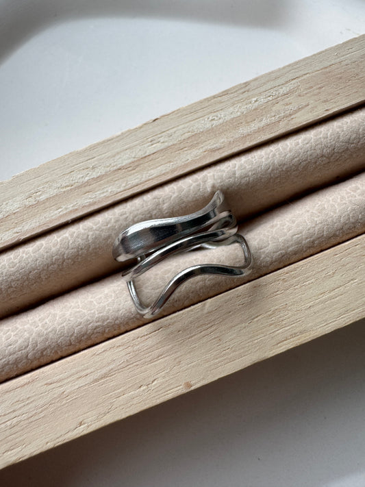 Ring TRIPLE WAVE | SILBER