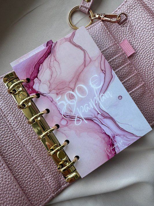 500 € MIni Sparplan | LUXURY BINDER BUNDLE "PINK MARMOR"