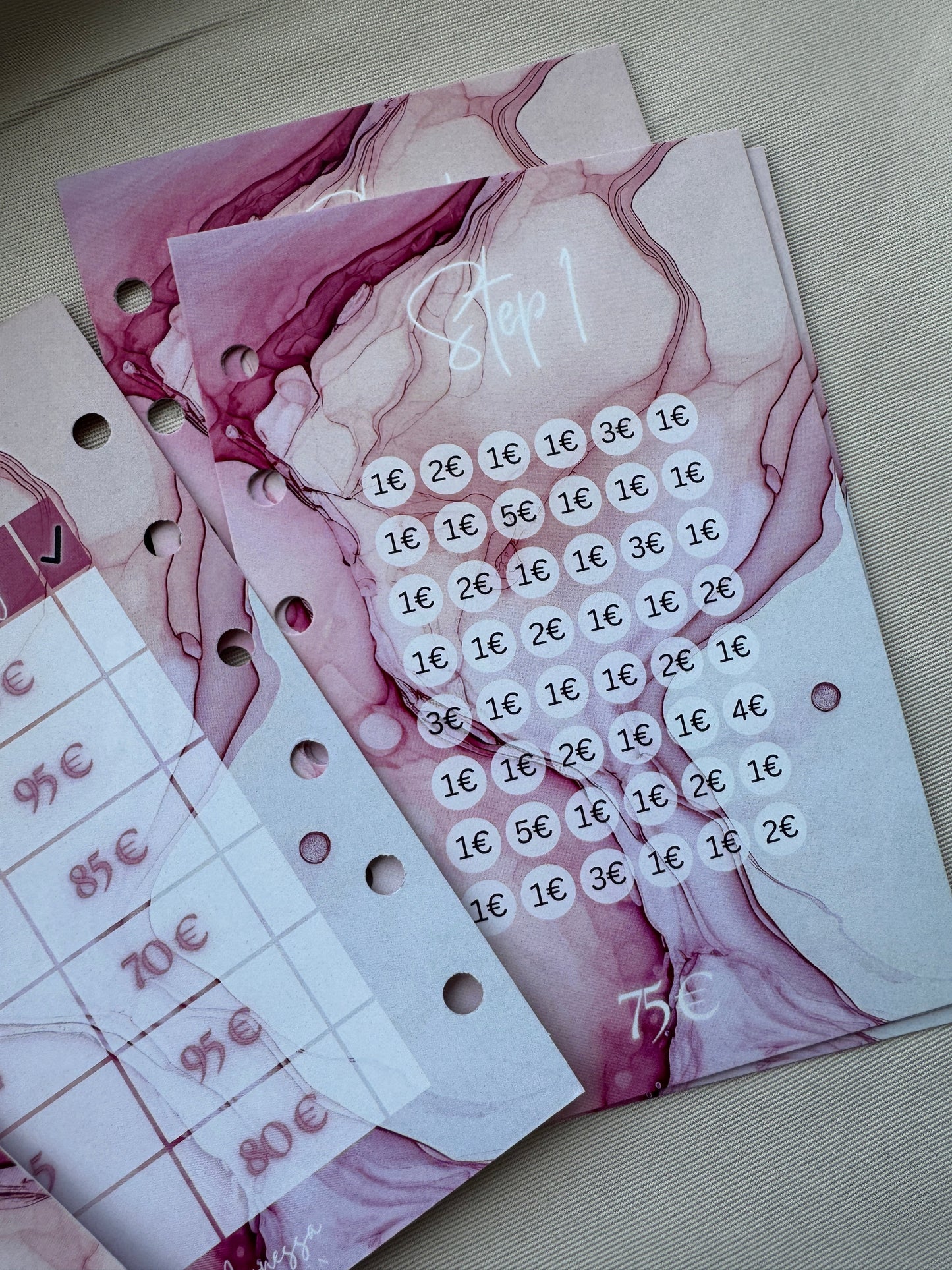 500 € MIni Sparplan | LUXURY BINDER BUNDLE "PINK MARMOR"