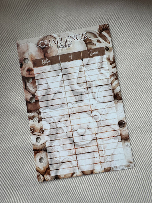 A7 | CHALLENGE TRACKER "ANIMALS"