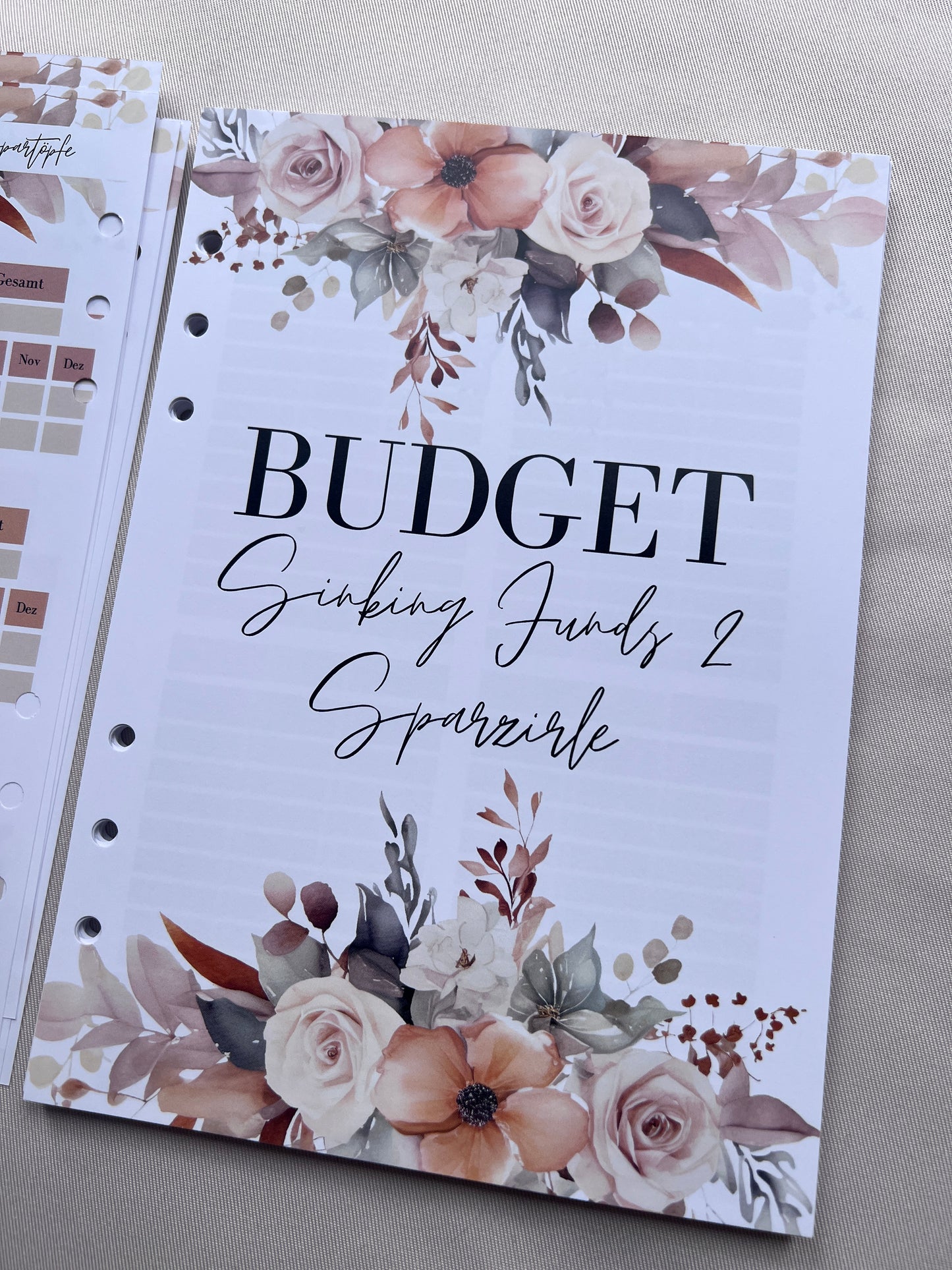 Budget Planer Finanzplaner Einlagen A5 Format | FLOWERS
