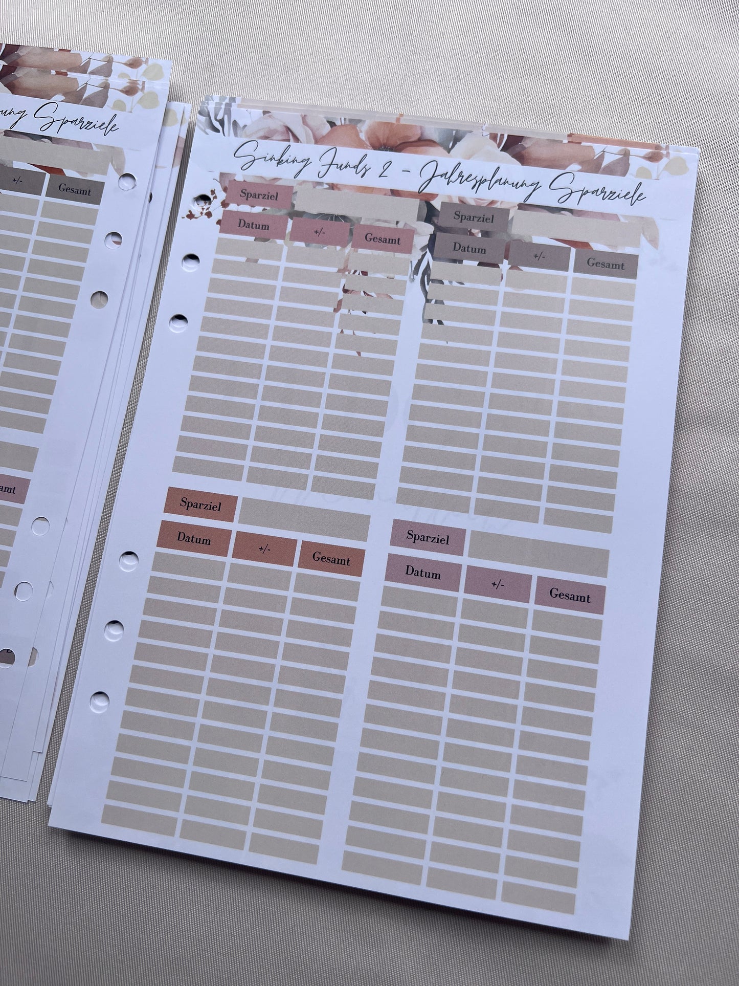Budget Planer Finanzplaner Einlagen A5 Format | FLOWERS