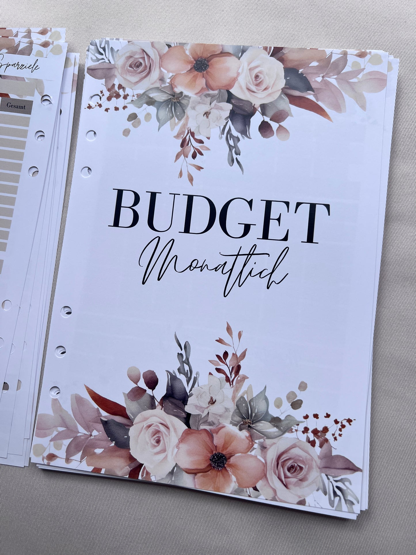 Budget Planer Finanzplaner Einlagen A5 Format | FLOWERS