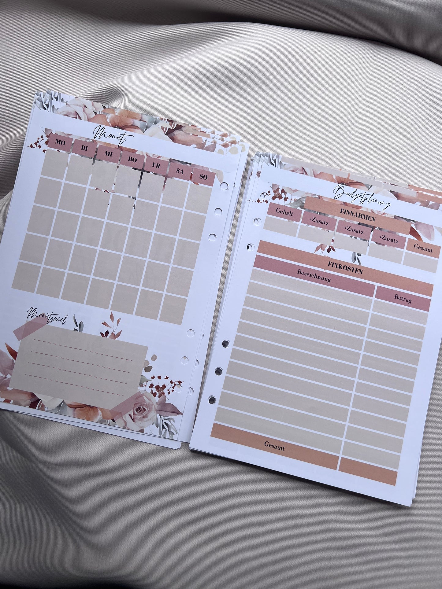 Budget Planer Finanzplaner Einlagen A5 Format | FLOWERS