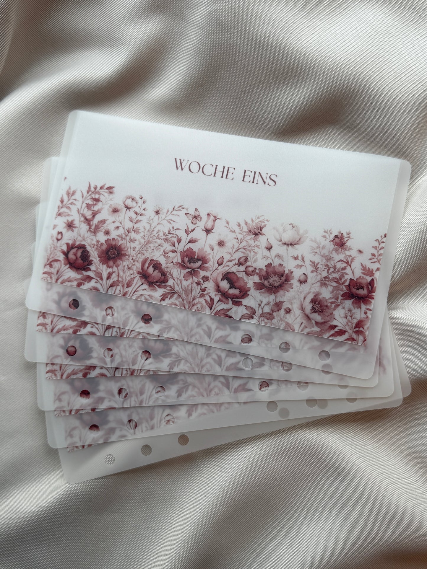 personalisierte A6 HANDMADE Umschläge Milky | WILDBERRY FLOWERS