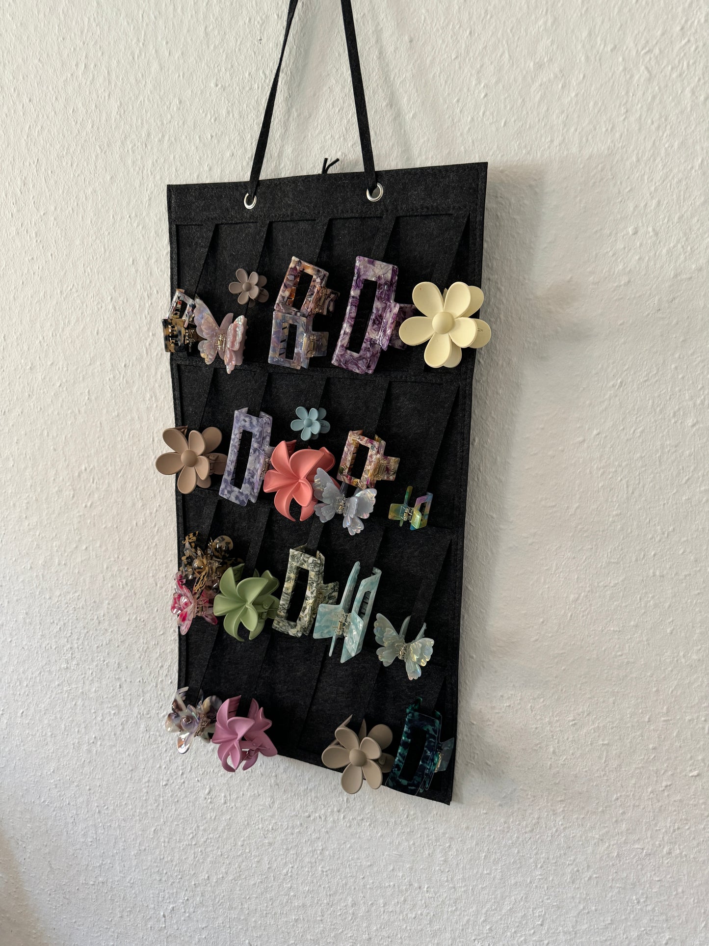 Haarklammer Organizer aus Filz