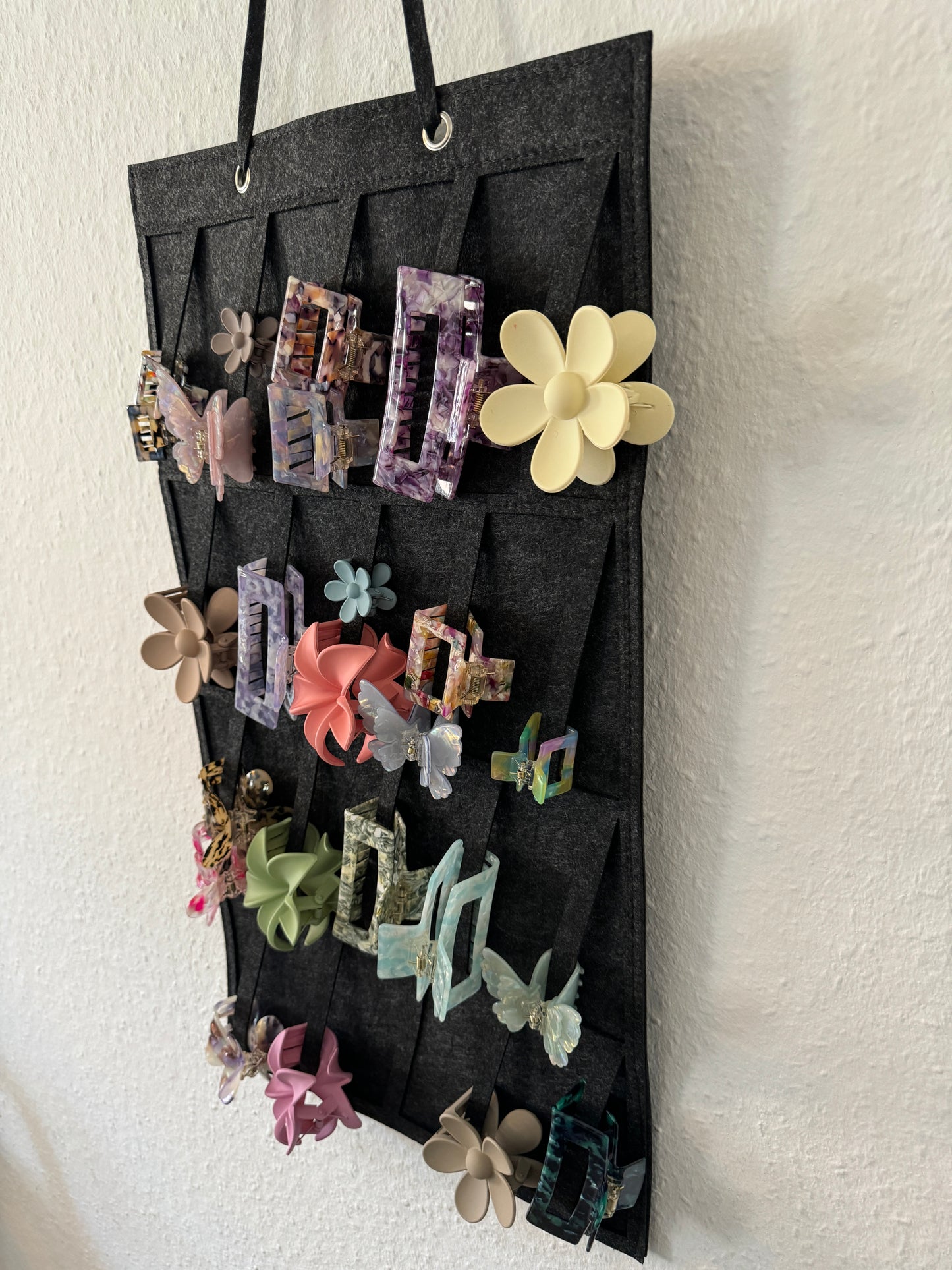 Haarklammer Organizer aus Filz