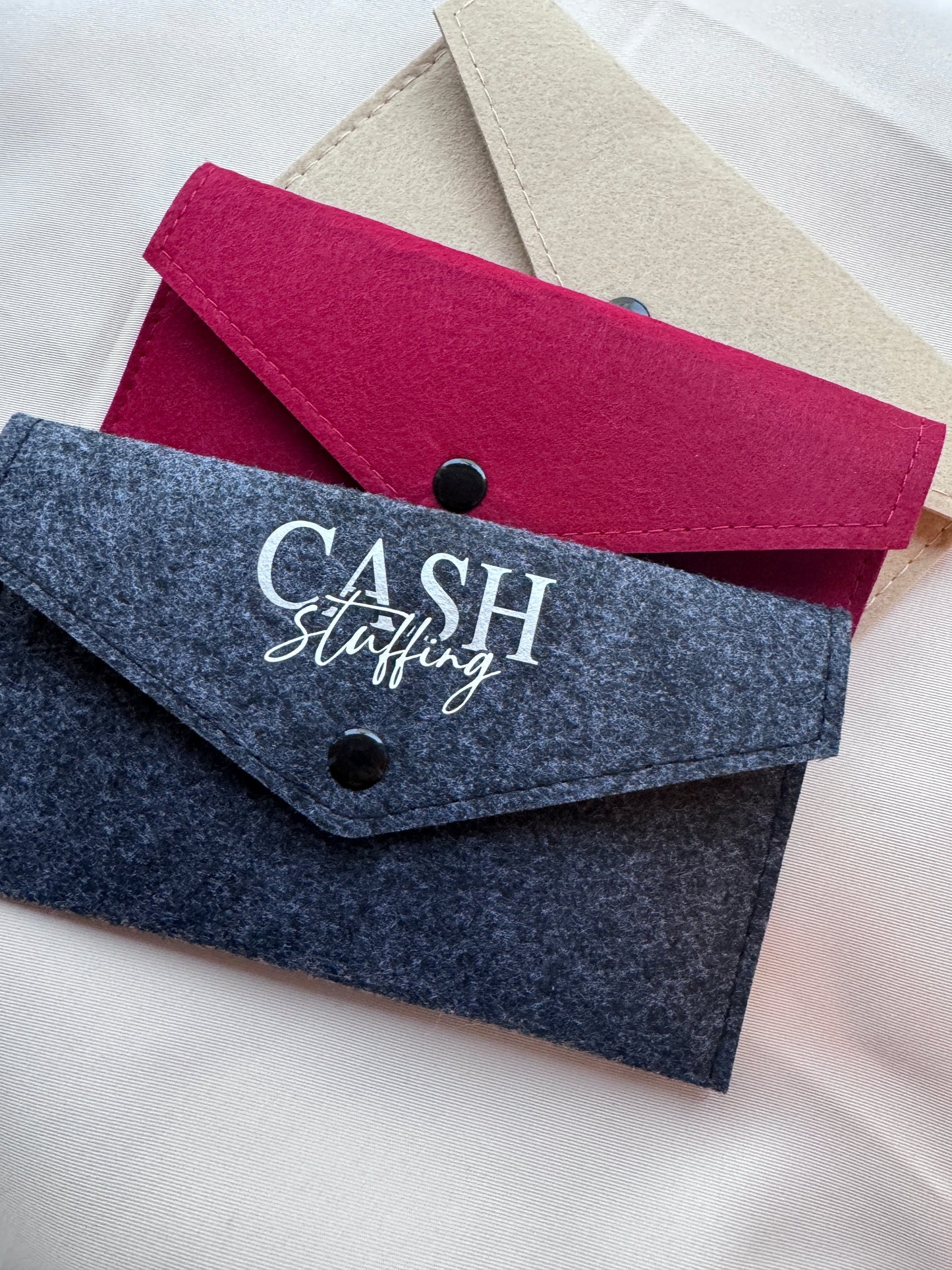 Cash Stuffing Mäppchen aus Filz