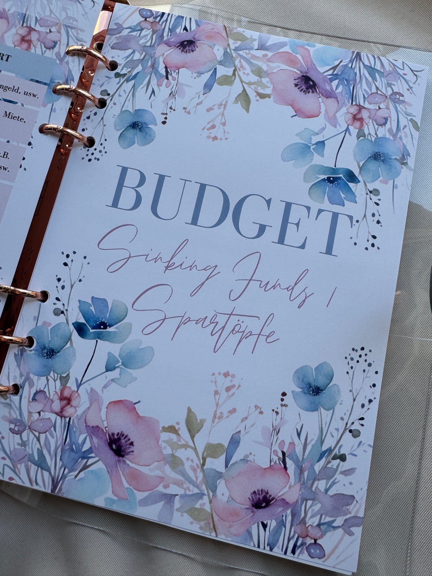 Budget Planer Finanzplaner Einlagen A5 Format | PASTEL FLOWERS