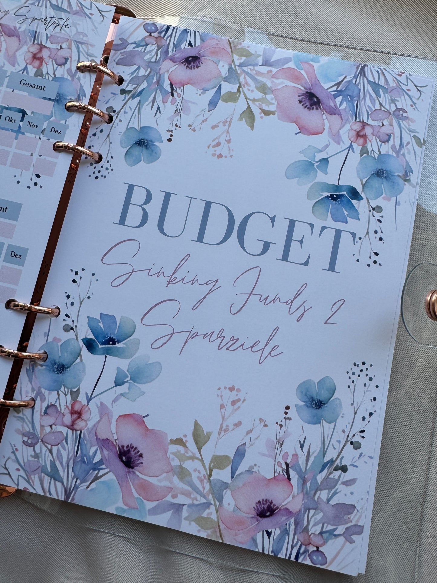 Budget Planer Finanzplaner Einlagen A5 Format | PASTEL FLOWERS