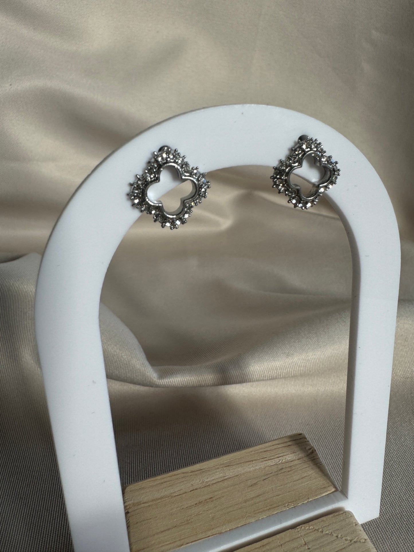 Ohrstecker DIAMOND CLOVER  | SILBER