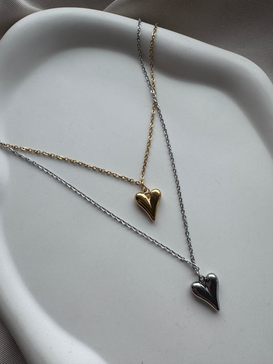 Kette CLASSY HEART | SILBER & GOLD