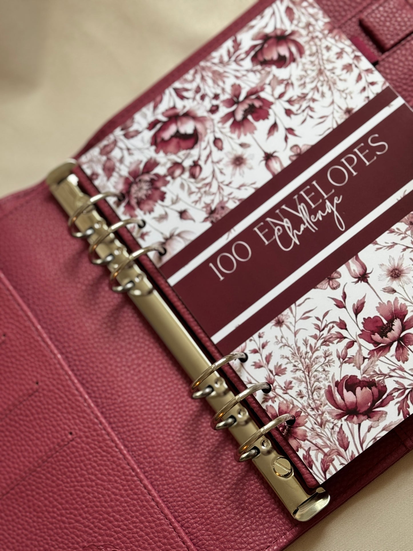 100 Envelopes Challenge inkl. Vinyl Binder & Hüllen | WILDBERRY FLOWERS (B-Ware)
