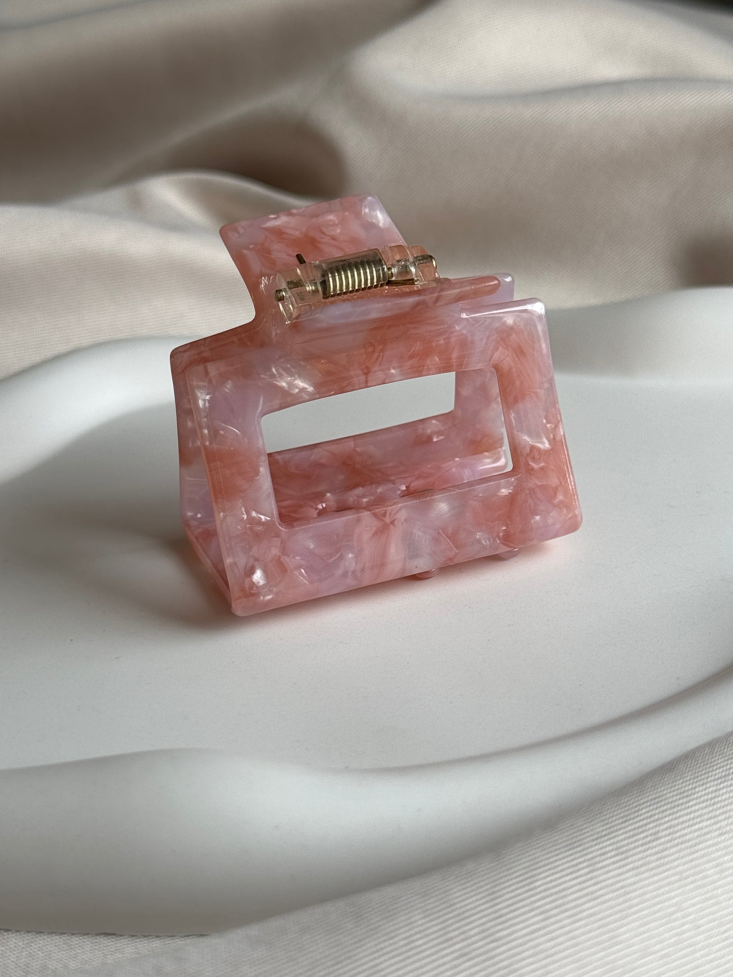 Haarklammer SQUARE M aus Acetat | CORAL