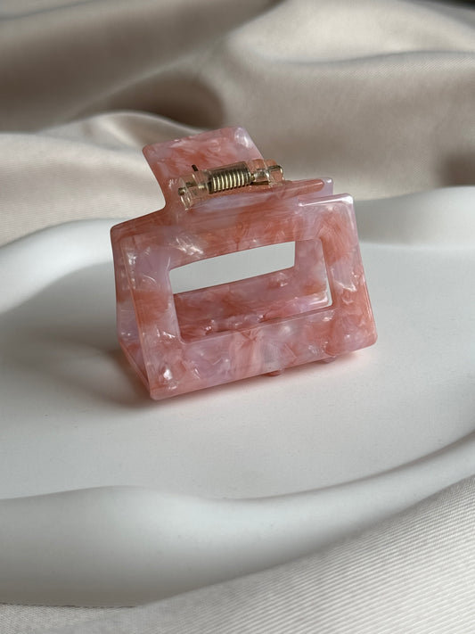 Haarklammer SQUARE M aus Acetat | CORAL