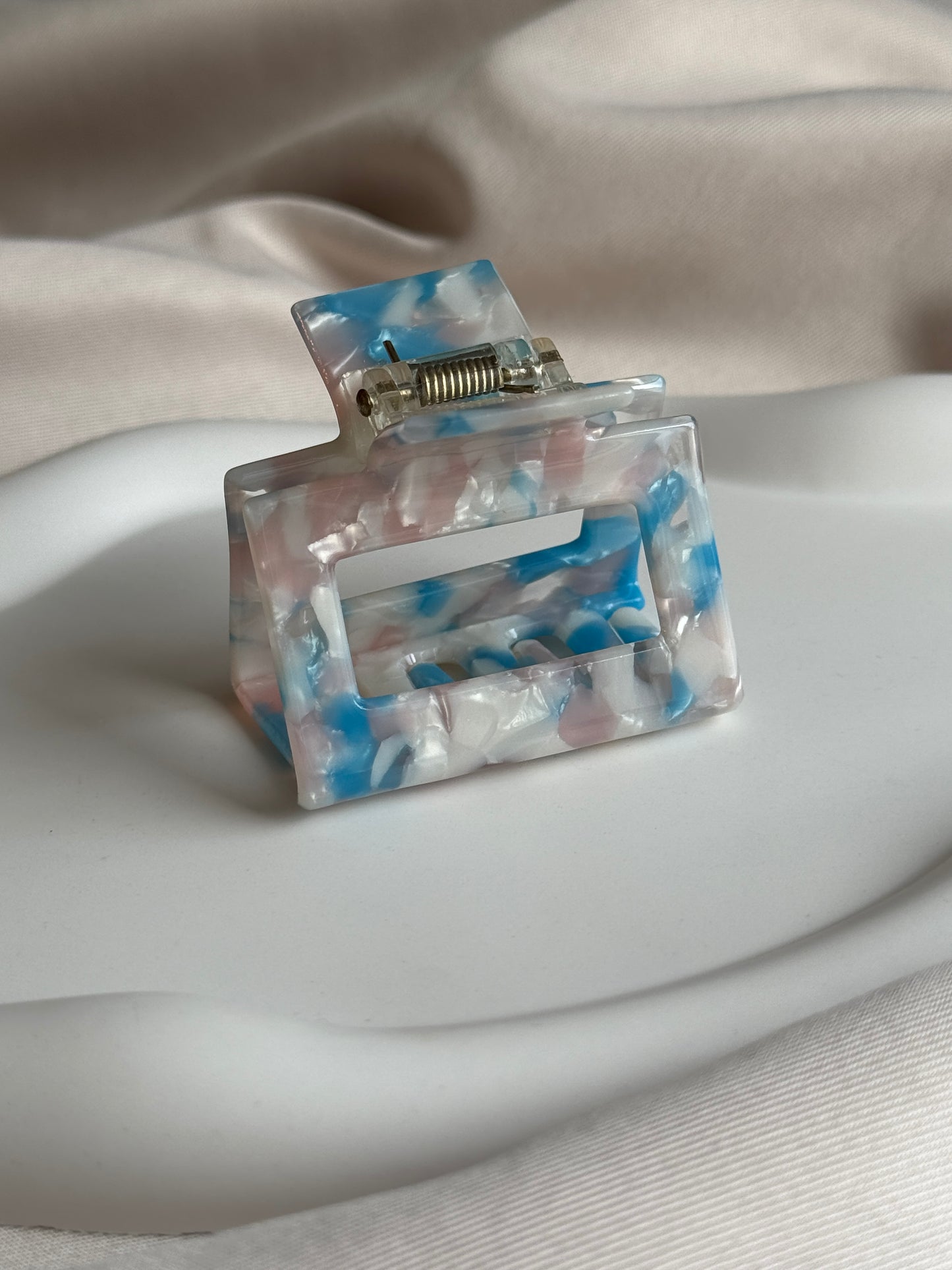 Haarklammer SQUARE M aus Acetat | BUBBLE