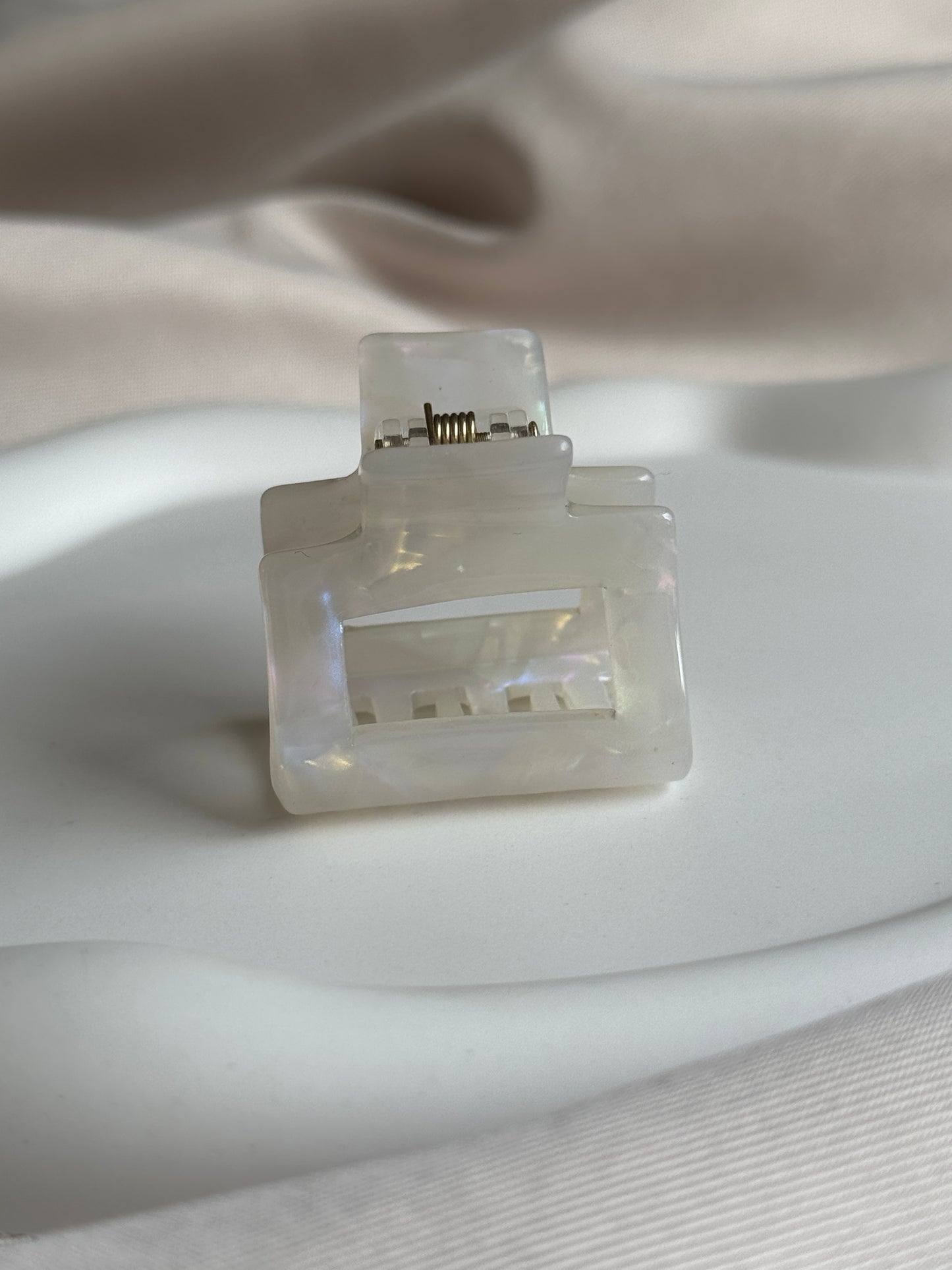 Haarklammer MINI SQUARE S aus Acetat | PEARL