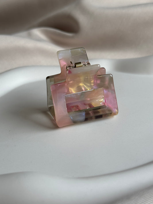 Haarklammer MINI SQUARE S aus Acetat | PASTEL LOVE