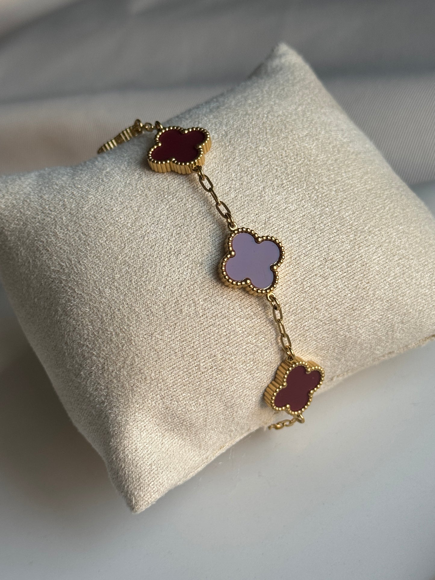 Armband CLASSY CLOVER BIG | BORDEAUX