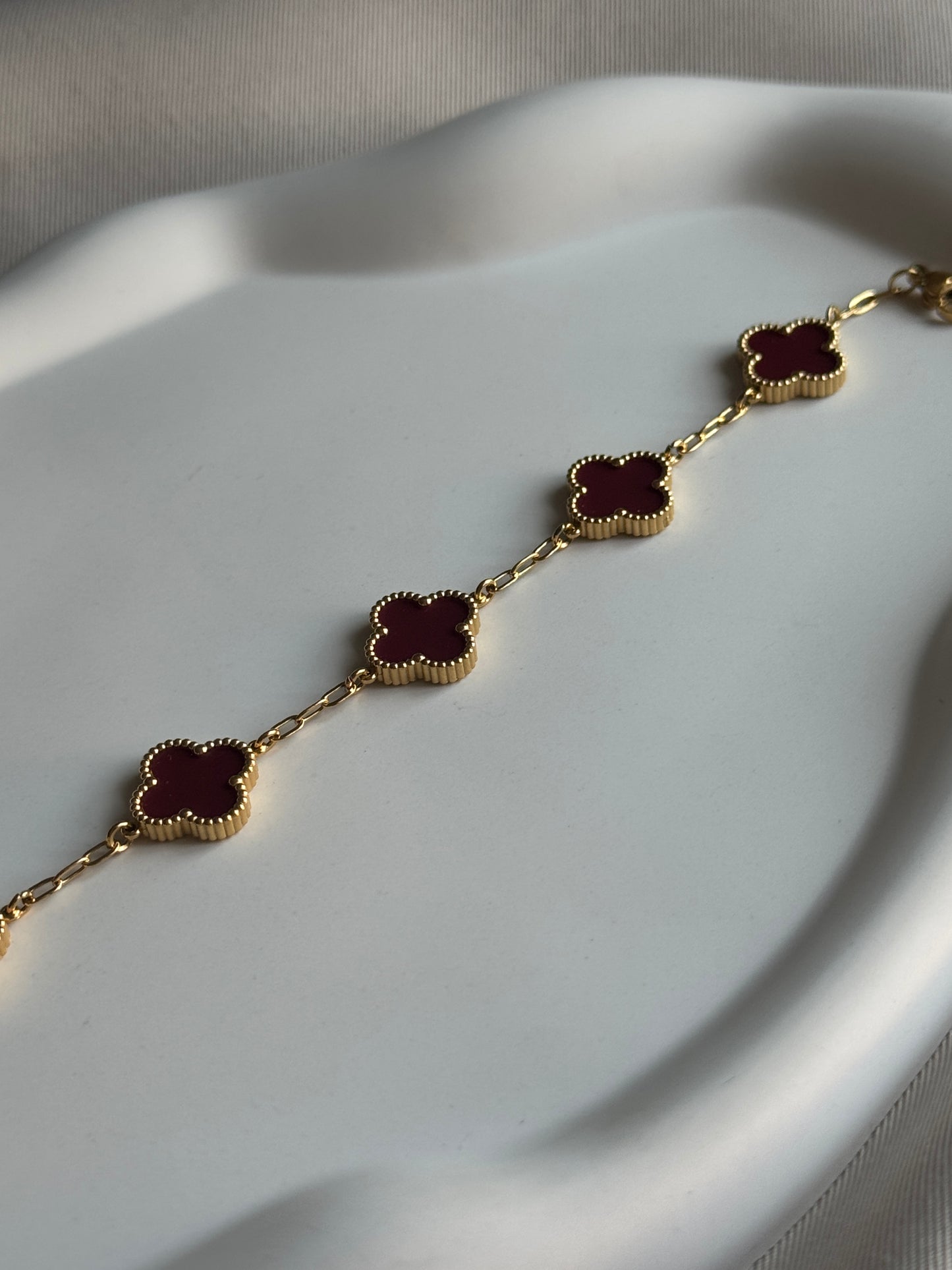 Armband CLASSY CLOVER BIG | BORDEAUX