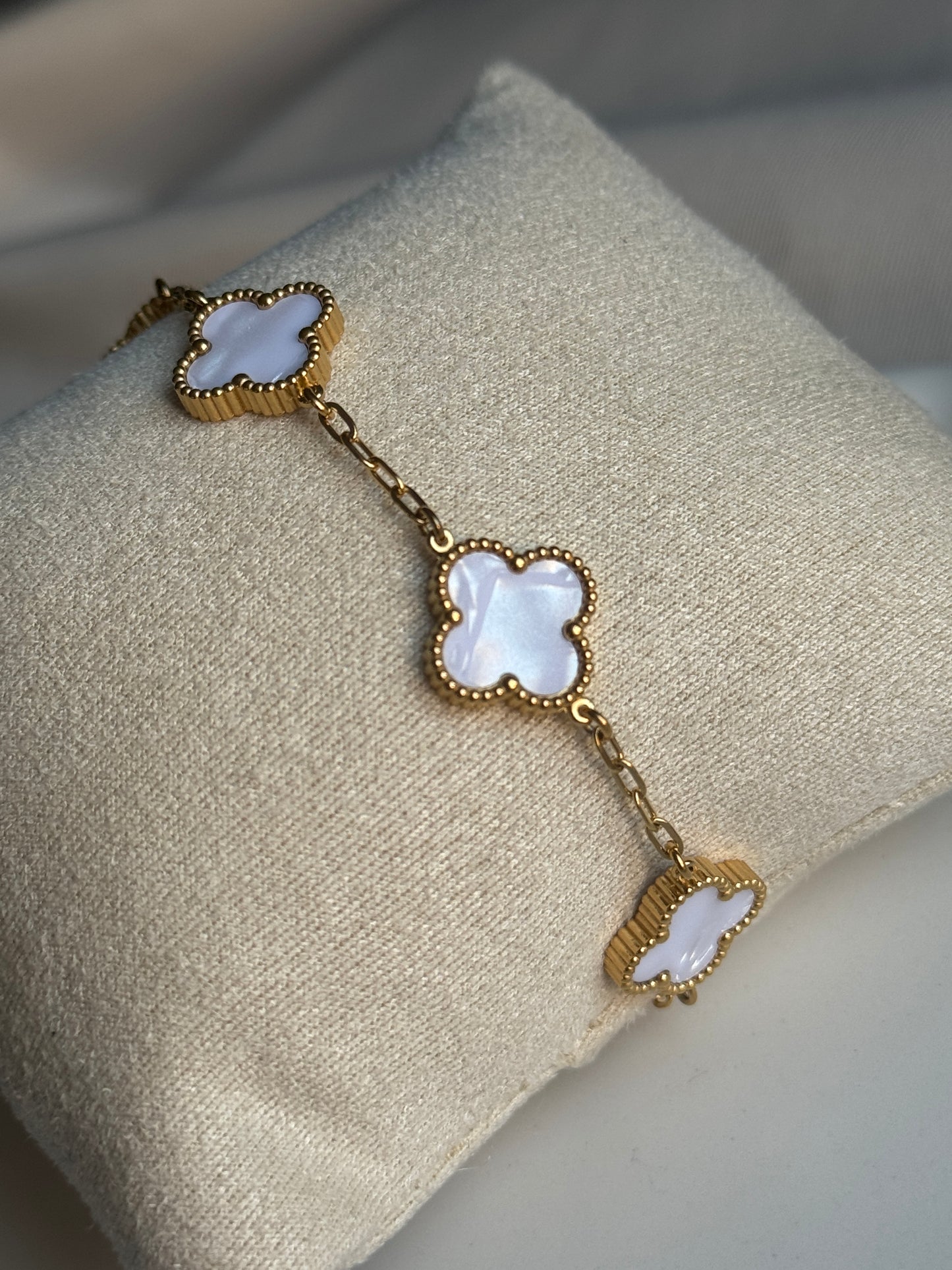 Armband CLASSY CLOVER BIG | PEARL