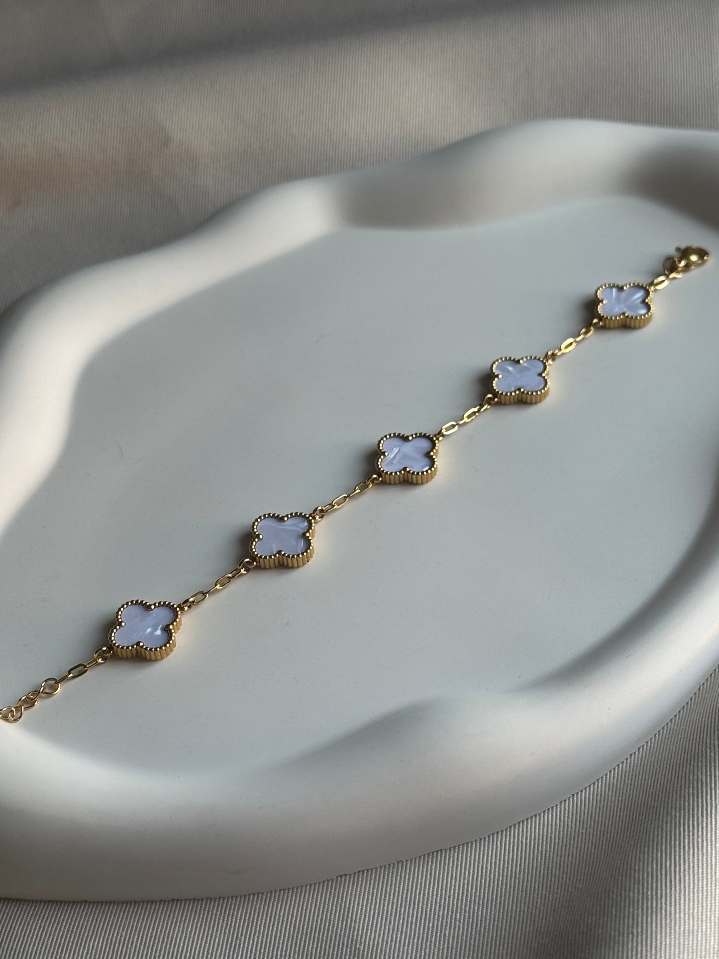 Armband CLASSY CLOVER BIG | PEARL