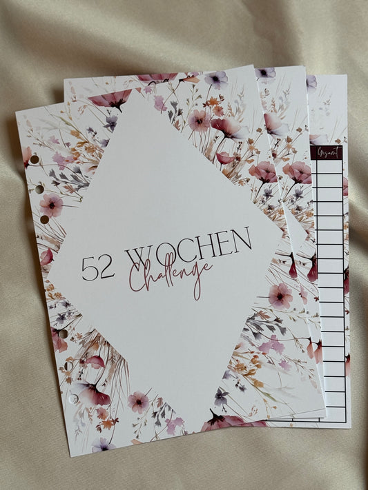 52 Wochen Challenge Einlagen | WILDFLOWER LOVE