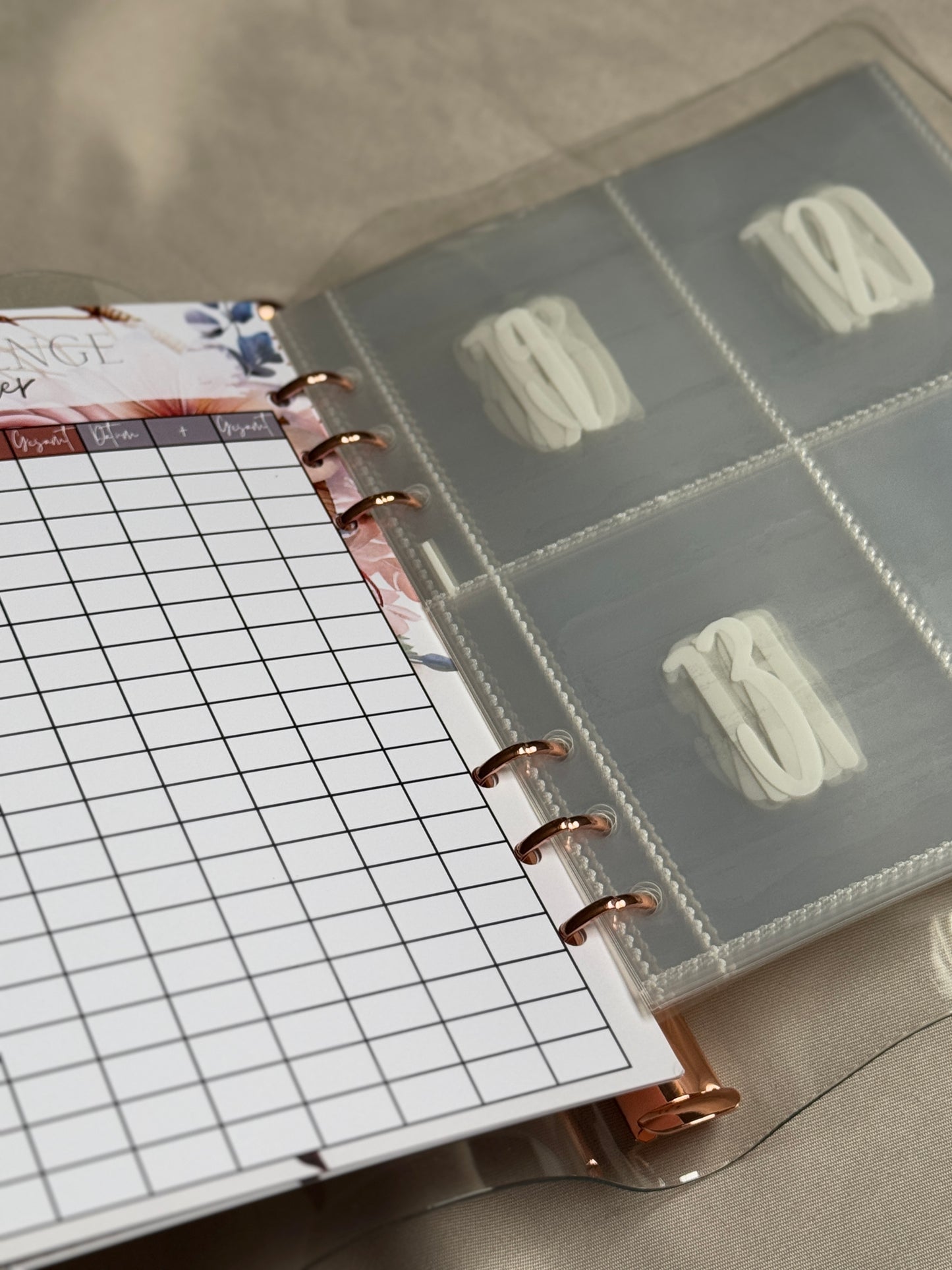 100 Envelopes Challenge inkl. Vinyl Binder & Hüllen | WILDBERRY FLOWERS (B-Ware)