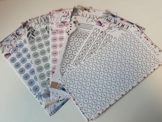 6er Set Sparchallenges für A6 Umschläge | MEGA SALE SPECIAL