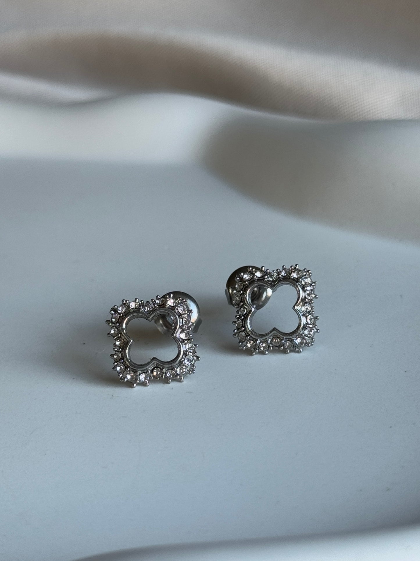 Ohrstecker DIAMOND CLOVER  | SILBER