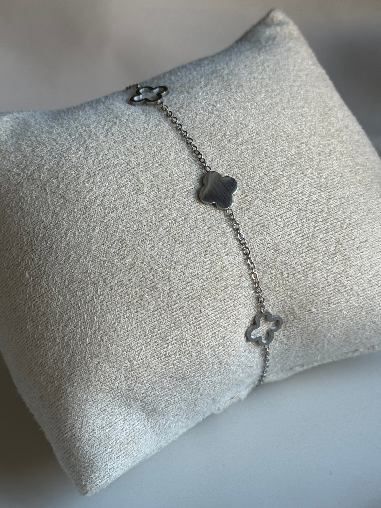 Armband SIMPLY CLOVER | SILBER