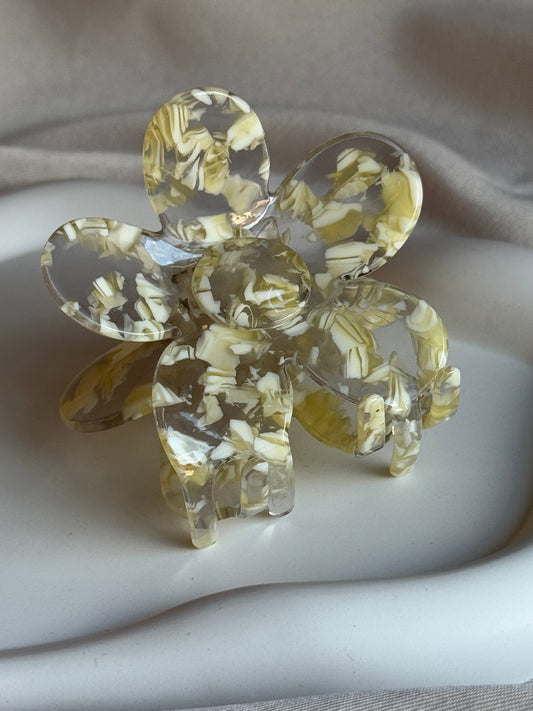 Haarklammer FLOWERFUL aus Acetat | VANILLA FLAKES