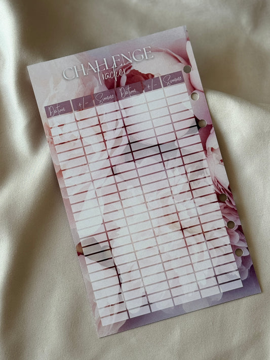 A6 | CHALLENGE TRACKER "PEONY DREAM"