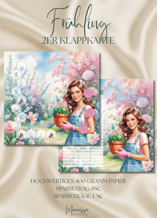FRÜHLING | 2er Klappkarte | Jahreszeiten Sparchallenge