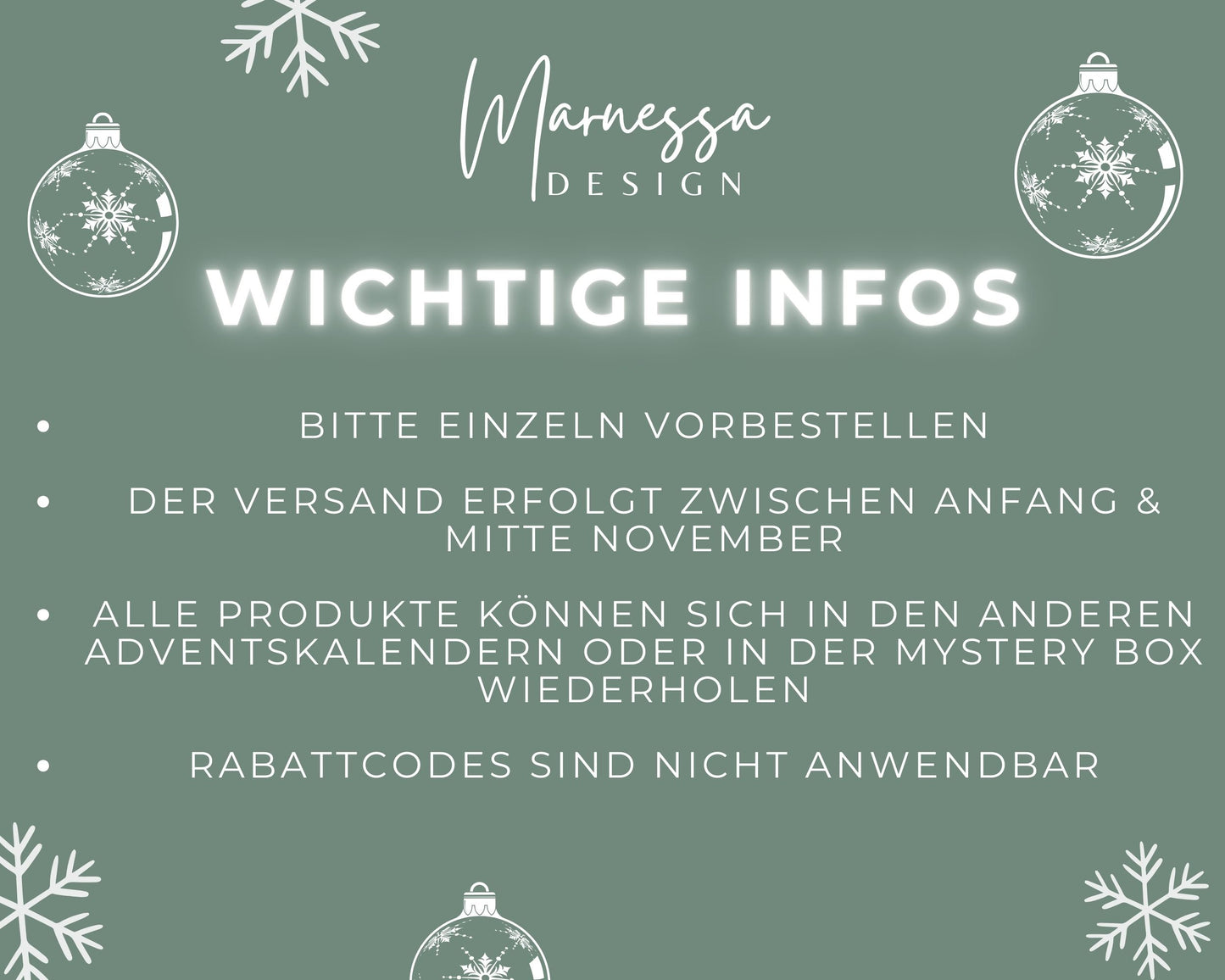 ADVENTSKALENDER | GRÖßE M | VORBESTELLUNG