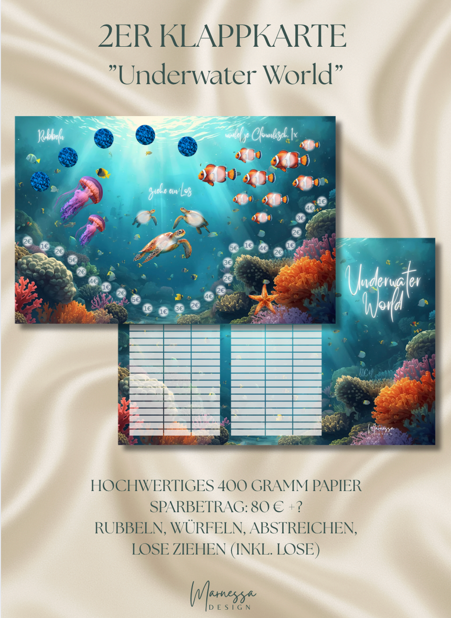 3er Klappkarte Challenge | UNDERWATER WORLD