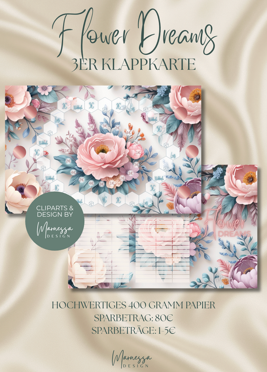 FLOWER DREAMS | 3er Klappkarte | Sparchallenge