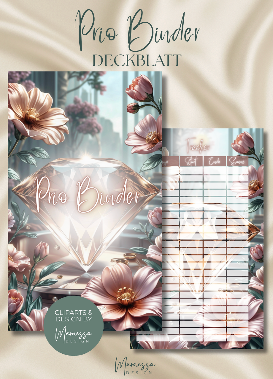 DECKBLÄTTER "ROSY GLOW" EINZELN | Trennblatt | Deckblatt | matt foliert | A6