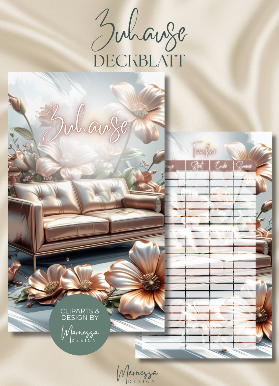 DECKBLÄTTER "ROSY GLOW" EINZELN | Trennblatt | Deckblatt | matt foliert | A6