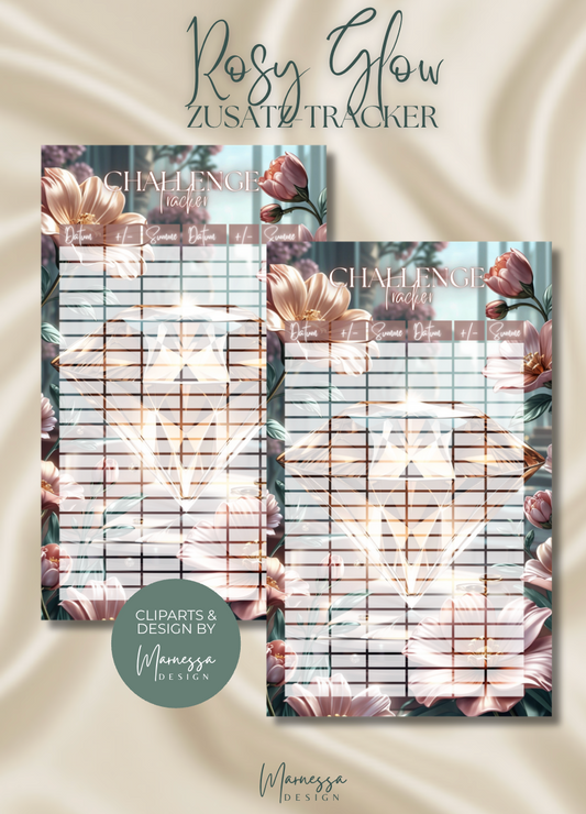 CHALLENGE TRACKER "ROSY GLOW" | matt foliert | A6