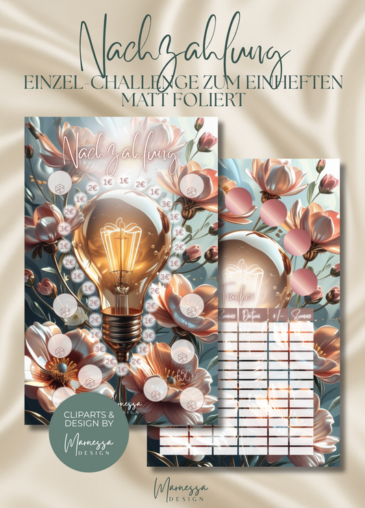 Nachzahlung "ROSY GLOW" | Einzel-Challenge zum einheften | matt foliert | A6