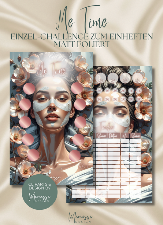 Me Time "ROSY GLOW" | Einzel-Challenge zum einheften | matt foliert | A6