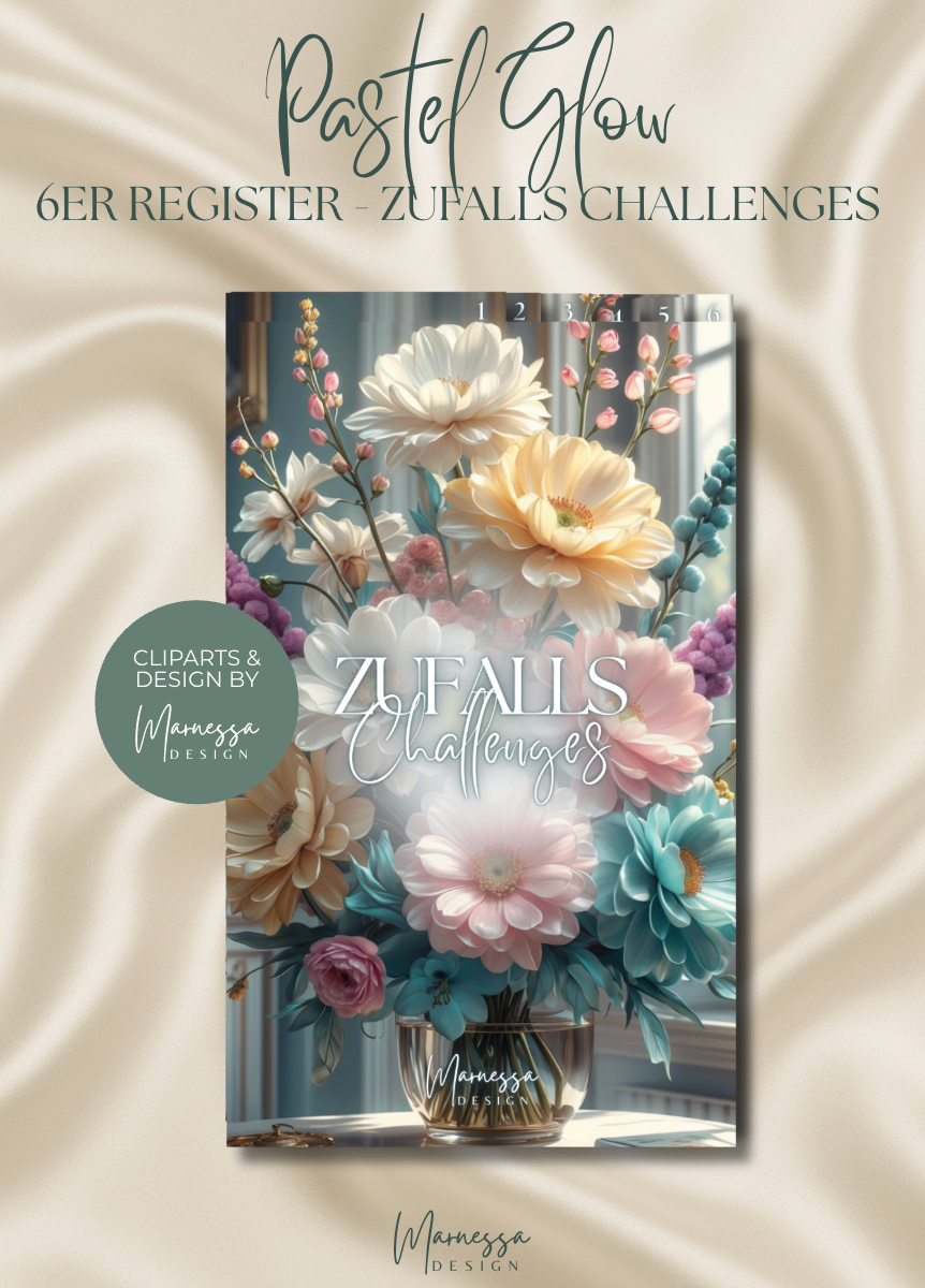 Register | ZUFÄLLE | ZUFALLS CHALLENGES | PASTEL GLOW | matt foliert | A6